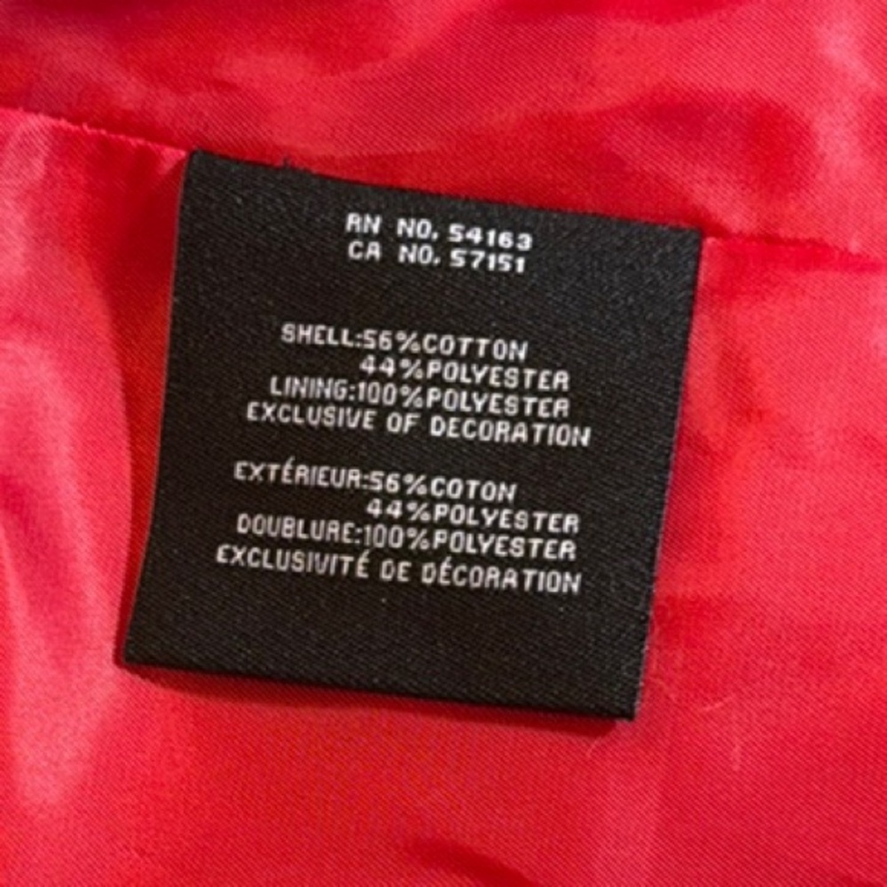 Cole Haan Red Rain Jacket Hip-Length with Removable Hood - Picture 7 of 14